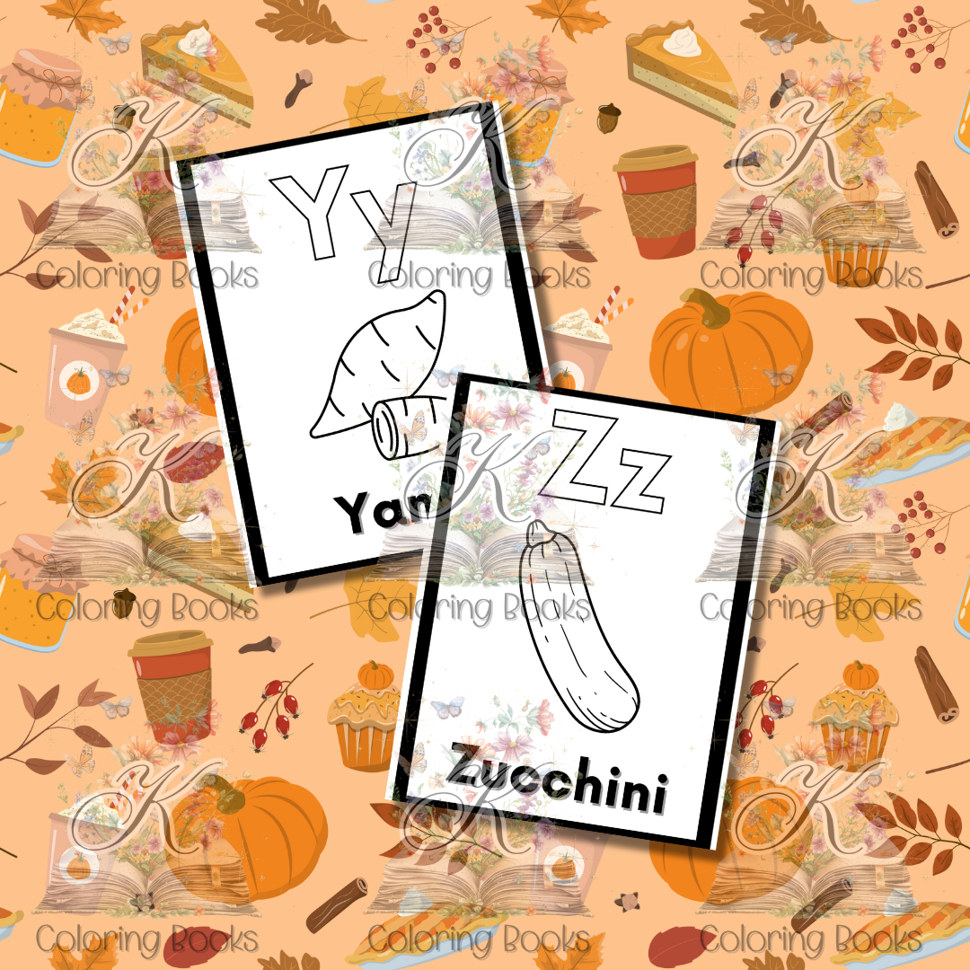 The Alphabet: Thanksgiving Edition Coloring Book